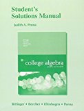 Book Student's Solutions Manual for College Algebra: Graphs and Models free
