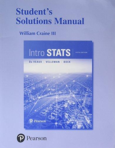 Book Student's Solutions Manual for Intro Stats free