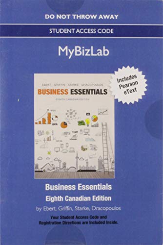 Book Business Essentials MyBizLab Student Access Code Card ONLY free