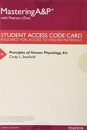 Book MasteringA&P with Pearson eText -- ValuePack Access Card -- for Principles of Human Physiology free