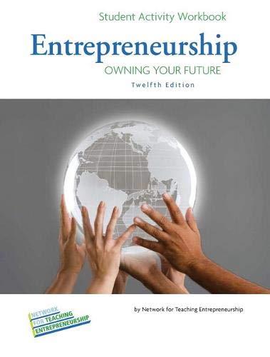 Book Student Activity Workbook for Entrepreneurship: Owning Your Future, High Sschool Version free