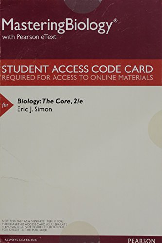 Book MasteringBiology with Pearson eText -- ValuePack Access Card -- for Biology: The Core free