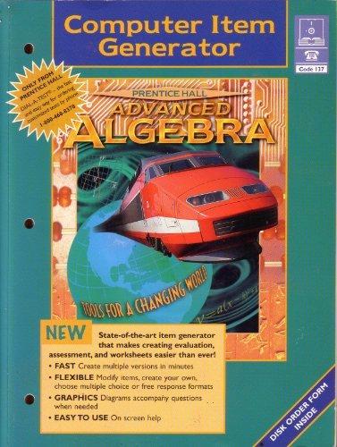 Book 1998 ADVANCED ALGEBRA COMPUTER ITEM GENERATOR BOOK WITH CD-ROM free