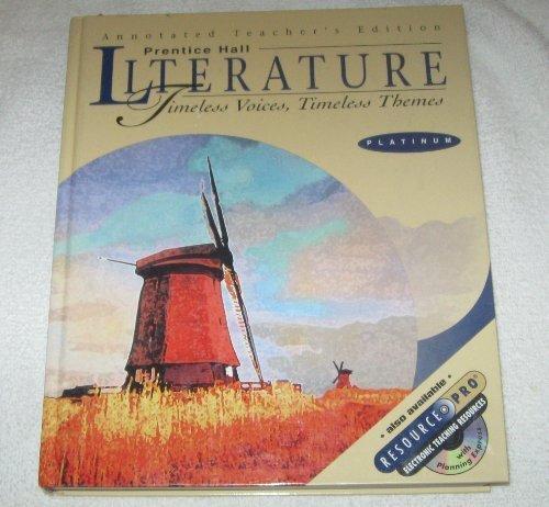 Book Annotated Teacher's Edition: Prentice Hall Literature: Timeless Voices, Timeless Themes: Platinum free