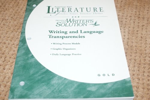 Book Writing And Language Transparencies (prentice Hall Literature: Timeless Voices/timeless Themes And Prentice Hall Writers Solution) free