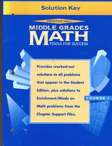 Book Middle Grades Math Tools for Success Solution Key (Course 1) free
