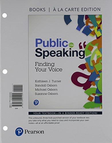 Book Public Speaking: Finding Your Voice -- Books a la Carte (11th Edition) free