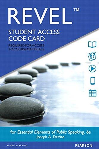 Book Revel for Essential Elements of Public Speaking -- Access Card free