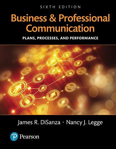 Book Business and Professional Communication: Plans, Processes, and Performance (2-downloads) free