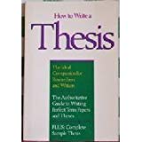 Book How to Write a Thesis: A Guide to the Research Paper free
