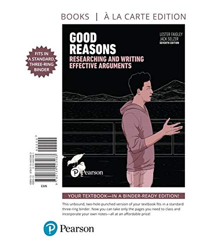 Book Good Reasons: Researching and Writing Effective Arguments -- Print Offer (7th Edition) free
