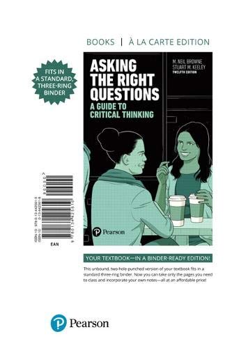 Book Asking the Right Questions: A Guide to Critical Thinking -- Print Offer free