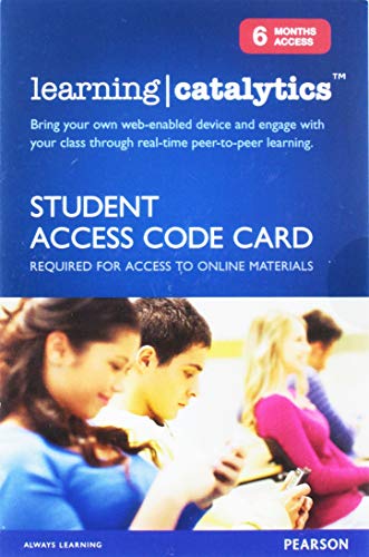 Book Learning Catalytics--Standalone Access Card--6 Months free