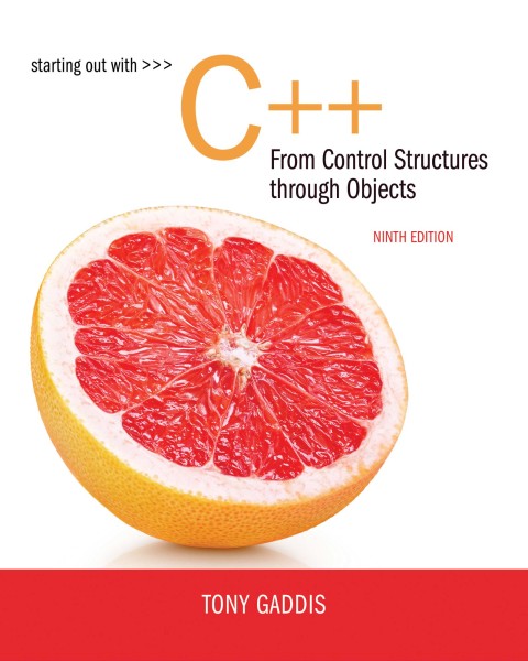 Book Starting Out with C++: From Control Structures through Objects free