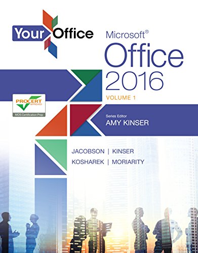 Book Your Office: Microsoft Office 2016 Volume 1 (2-downloads) (Your Office for Office 2016 Series) free