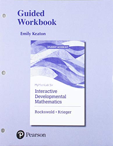 Book MyLab Math for Interactive Developmental Mathematics plus Guided Workbook -- 24 Month Access Card Package free