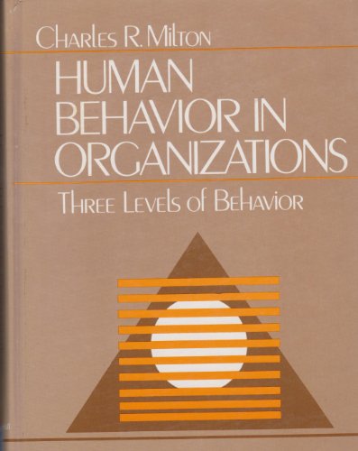 Book Human Behavior in Organizations: Three Levels of Behavior free