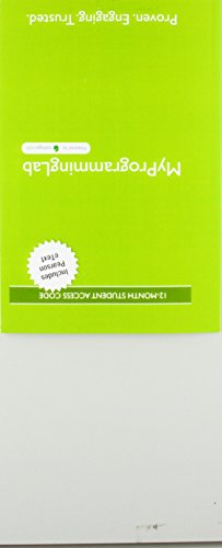 Book MyLab Programming with Pearson eText -- Access Card -- for Java Software Solutions free