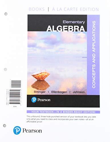 Book Elementary Algebra: Concepts and Applications, Books a la Carte Edition free