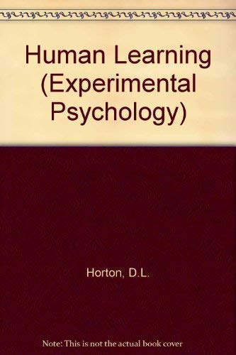 Book Human learning (Prentice-Hall series in experimental psychology) free
