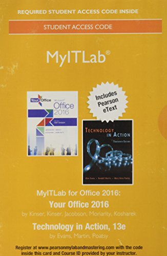 Book MyLab IT with Pearson eText -- Access Card -- for Your Office 2016 with Technology In Action free