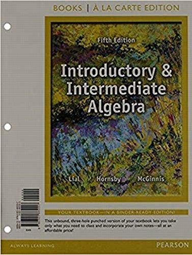 Book Introductory and Intermediate Algebra, Books a la Carte Edition free