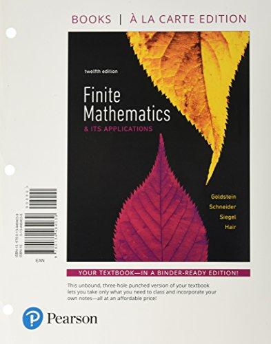 Book Finite Mathematics & Its Applications, Books a la Carte Edition free