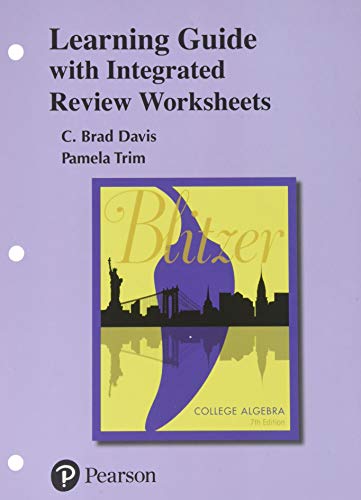 Book Learning Guide for College Algebra free