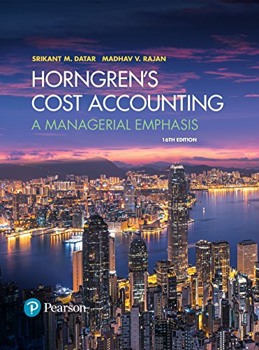 Book Horngren's Cost Accounting (2-downloads): A Managerial Emphasis free