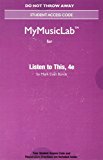 Book New Mylab Music Without Pearson Etext -- Access Card -- For Listen to This free