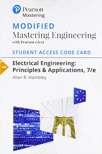 Book Modified Mastering Engineering with Pearson eText -- Access Card -- for Electrical Engineering: Principles & Applications free