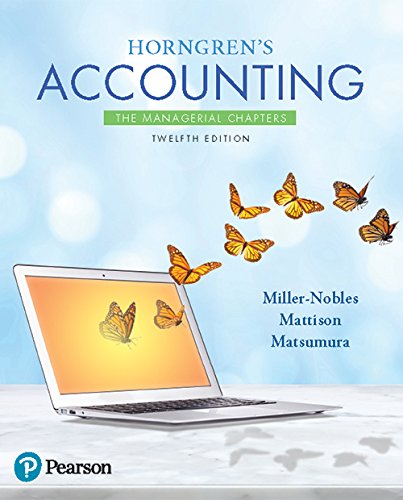 Book Horngren's Accounting: The Managerial Chapters (2-downloads) free