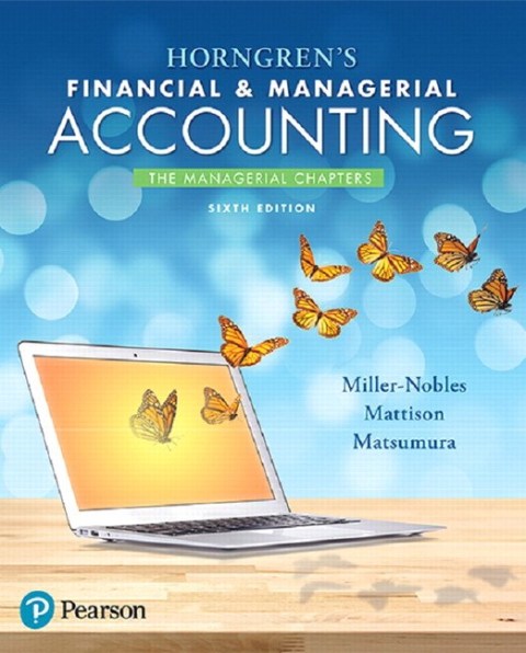 Book Horngren's Financial & Managerial Accounting, The Managerial Chapters free