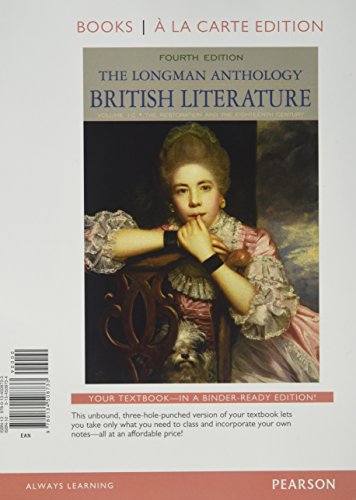 Book Longman Anthology of British Literature, Volume 1C, The: The Restoration, Books a la Carte Edition (Longman Anthology of British Literature, 1C) free