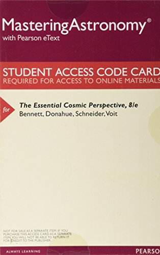 Book The Mastering Astronomy with Pearson eText -- ValuePack Access Card -- for Essential Cosmic Perspective free