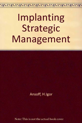 Book Implanting Strategic Management free