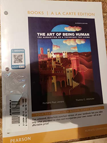 Book THE ART OF BEING HUMAN LOOSE LEAF W/ REVEL CODE free