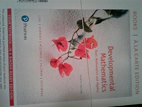 Book Developmental Mathematics: Basic Mathematics and Algebra, a la Carte Edition free