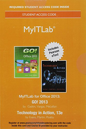 Book Mylab It with Pearson Etext -- Access Card -- For Go! 2013 with Technology in Action free