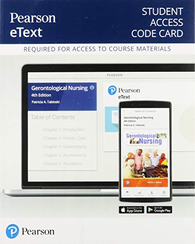 Book Pearson eText Gerontological Nursing -- Access Card free