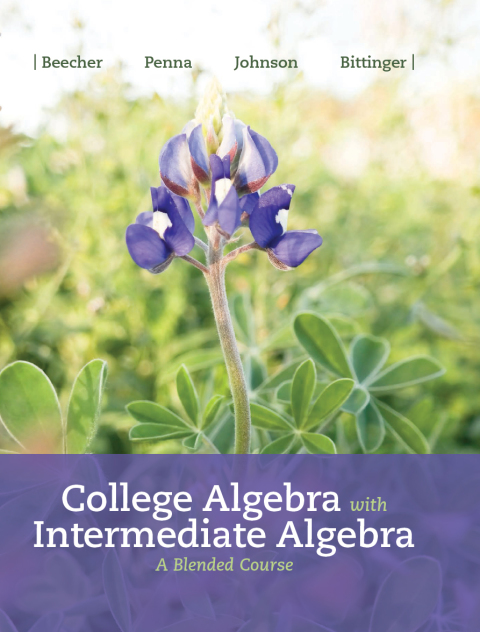 Book College Algebra with Intermediate Algebra free
