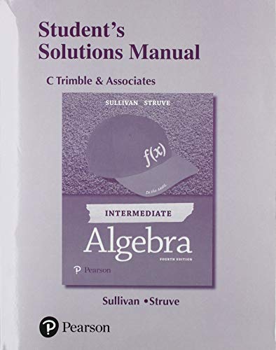 Book Student Solutions Manual for Intermediate Algebra free