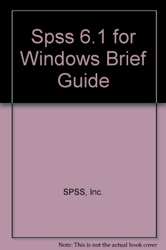 Book Spss 6.1 for Windows Brief Guide free