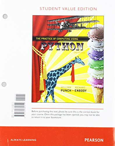 Book Practice of Computing Using Python, The, Student Value Edition Plus MyLab Programming with Pearson eText -- Access Card Package free