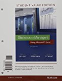 Book Statistics for Managers Using Microsoft Excel, Student Value Edition with PHStat free