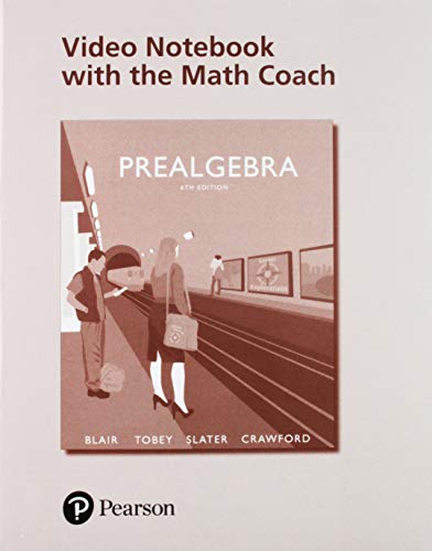 Book Prealgebra MyLab Math PLUS Video Notebook with the Math Coach (My Math Lab) free