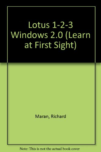 Book Lotus 1-2-3 Windows 2.0 (Learn at First Sight) free