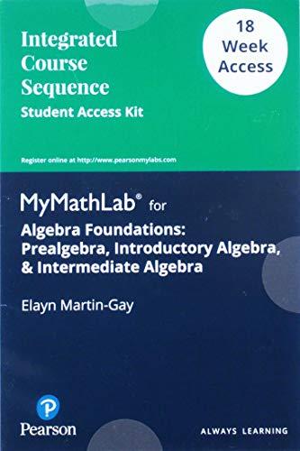 Book Algebra Foundations: Prealgebra, Introductory Algebra, & Intermediate Algebra - 18 Week Standalone Access Card free
