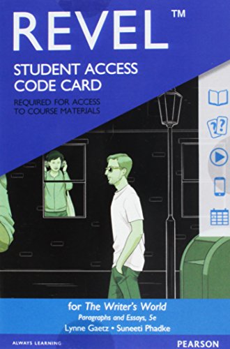 Book Revel for The Writer's World: Paragraphs and Essays With Enhanced Reading Strategies -- Access Card free