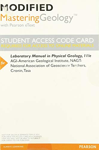 Book MasteringGeology with Pearson eText -- ValuePack Access Card -- for Laboratory Manual in Physical Geology free